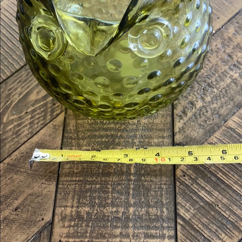Green owl glass decorative holder - Picture 3 of 3